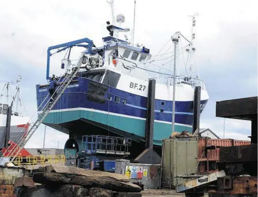  ??  ?? SHIPSHAPE: Both the sale of new boats and the value of its repair business were up at the north-east boatbuilde­rs