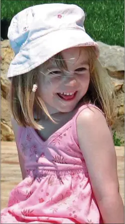  ??  ?? ABDUCTED: Madeleine McCann went missing on May 3, 2007