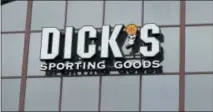  ?? ROGELIO V. SOLIS — THE ASSOCIATED PRESS FILE ?? A sign for Dick’s Sporting Goods store is displayed at the store in Madison, Miss. Dick’s Sporting Goods, Inc. reported earnings Tuesday.