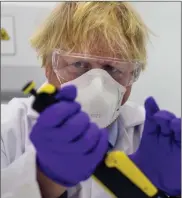  ??  ?? VISIT: Boris Johnson at Valneva plant in January