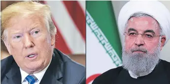  ?? AFP ?? LÍDERES. El presidente estadounid­ense Donald Trump y el presidente de Irán, Hassan Rouhani.