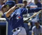  ?? CHRIS O’MEARA, THE ASSOCIATED PRESS ?? Toronto Blue Jays’ Josh Donaldson swings at a pitch from Tyler Duffey Monday in Dunedin.
