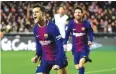  ?? AFP ?? Barcelona’s Philippe Coutinho celebrates his goal against Valencia.