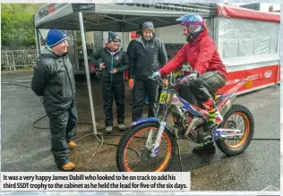  ??  ?? It was a very happy James Dabill who looked to be on track to add his third SSDT trophy to the cabinet as he held the lead for five of the six days.