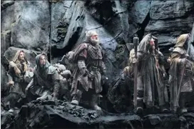  ??  ?? From left, Dean O’Gorman as Fili, Aidan Turner as Kili, Mark Hadlow as Dori, Jed Brophy as Nori and William Kircher as Bifur in a scene from the fantasy adventure “The Hobbit: An Unexpected Journey.”