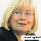  ??  ?? > Ann Clwyd MP