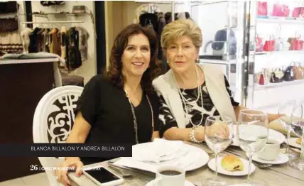  ??  ?? BLANCA BILLALON Y ANDREA BILLALON