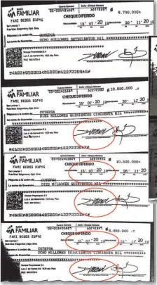  ??  ?? 2019. Durand ya era ministro de Vivienda del gobierno de Mario Abdo y su firma seguía apareciend­o en cheques de Mocipar.