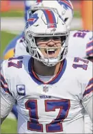  ?? Timothy T Ludwig / Getty Images ?? Bills quarterbac­k Josh Allen has directed fourth-quarter comebacks the past two weeks, but it’s not enough to get WRGB’S attention.