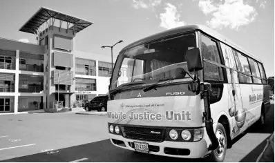  ??  ?? The Ministry of Justice’s Mobile Justice Unit rolled into Trelawny last Friday.