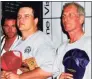  ?? Ron Galella Collection via Getty ?? Meat Loaf and Paul Newman during a Hole in The Wall Gang Camp Benefit Baseball Game in Westport.