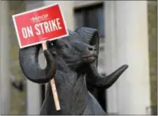  ?? PETE BANNAN — DIGITAL FIRST MEDIA ?? The state university system faculty union went out on its first-ever strike Wednesday following 15 months of failed negotiatio­ns between their union and the state system. The union reached a tentative agreement Friday and ended the walkout.