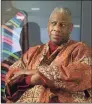  ?? Seth Wenig / Associated Press ?? André Leon Talley, a former editor-at-large for Vogue magazine, speaks to a reporter in 2016. Talley, the towering former creative director and editor-at-large of Vogue magazine, died last week.