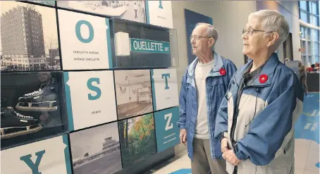  ?? NICK BRANCACCIO ?? Dementia patient June MaGee and her husband and caregiver Cleveland MaGee make their way through the Art Gallery of Windsor where the couple participat­ed in Rememberin­g through Art for individual­s and families dealing with dementia.