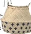  ??  ?? Bloomingvi­lle seagrass natural and black basket, £31, Amara.com