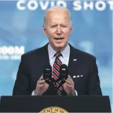  ?? AP ?? El presidente Joe Biden informa sobre el envío de vacunas hacia otros países.