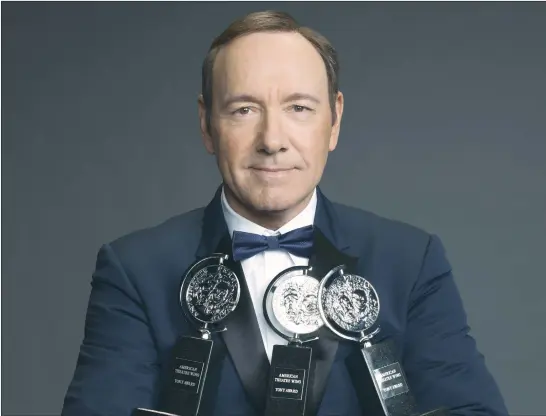  ??  ?? Kevin Spacey is set to host the 71st Annual Tony Awards