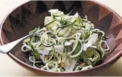  ?? DEB LINDSEY/FOR THE WASHINGTON POST ?? Zucchini Noodle Salad is fresh in taste and style.