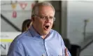  ?? Photograph: Cameron Laird/AAP ?? Scott Morrison’s government has come under renewed pressure to establish a federal anti-corruption body after revelation­s the government paid 10 times the fair value to a Liberal donor for land near western Sydney airport.