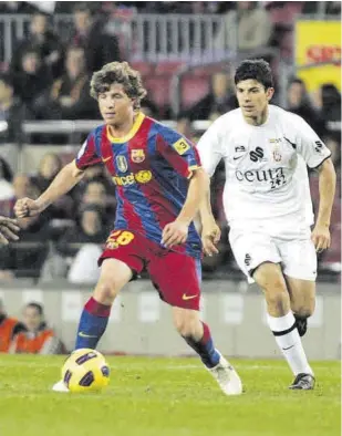  ?? J.M. AROLAS ?? Un jovencísim­o Sergi Robert, que debutó oficialmen­te con el Barça en el partido de vuelta contra el Ceuta de Copa del Rey jugado en el Camp Nou el 10 de noviembre de 2010
//