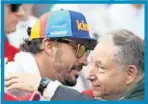  ??  ?? Con Todt, presidente de la FIA.