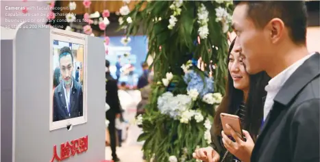  ??  ?? Cameras with facial recognitio­n capabiliti­es can be purchased by businesses or ordinary consumers for as little as 200 RMB online