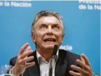  ?? Agustin Marcarian/reuters ?? O presidente da Argentina, Mauricio Macri, vai negociar dívidas com o FMI