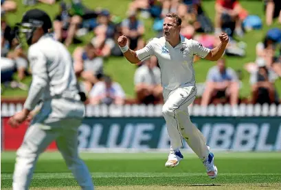  ?? ANDREW CORNAGA/PHOTOSPORT ?? Neil Wagner took nine wickets for the match, a career best, against the West Indies.