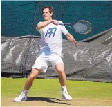  ?? ALASTAIR GRANT/ASSOCIATED PRESS ?? Britain’s Andy Murray will open defense of his men’s singles title at Wimbledon today.
