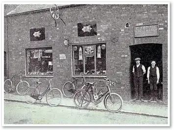  ??  ?? Charming period picture of a Northampto­nshire cycle maker, Mr C J Rouse.