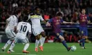  ?? Photograph: Andrés Ku ?? Chelsea put Barcelona’s Lionel Messi under pressure in the 2012 Champions League semi-final.