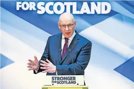  ?? ?? New SNP leader John Swinney