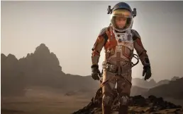  ?? FOTO: AIDAN MONAGHAN ?? The Martian med Matt Damon i Sub kl. 21.