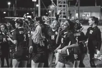  ?? Photos by Sam Grenadier / Contributo­r ?? The Panthers celebrate their playoff win over Taft on Friday, avenging one of their two regular-season losses in the process.