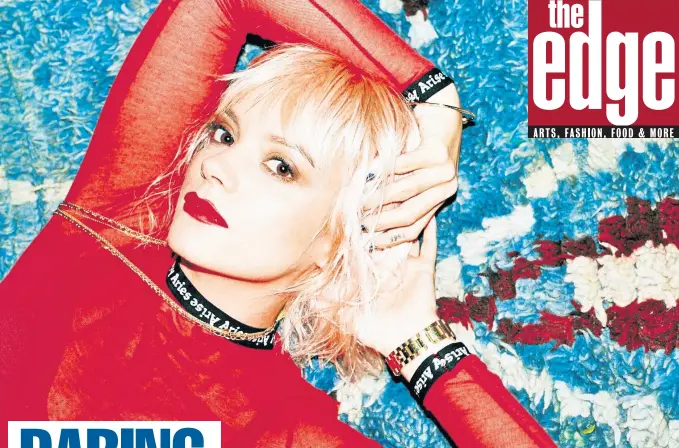  ??  ?? NEW START: Lily Allen, who plays the Paradise on Wednesday, says she’s more connected with her songs than in the past.