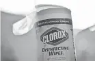  ?? AFP VIA GETTY IMAGES ?? You won’t find fully stocked shelves of Clorox wipes next year, the comapny says.