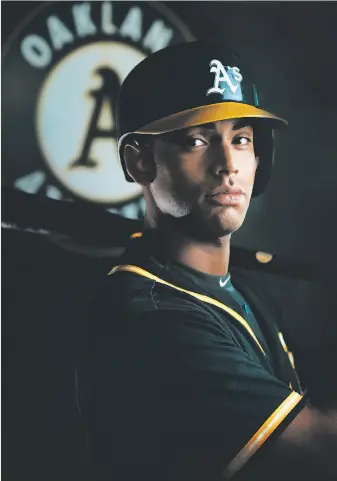  ?? Carlos Avila Gonzalez / The Chronicle ?? Last year, Khris Davis became just the seventh player in A’s history with a 40-homer season.