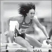  ?? NWA Democrat-Gazette file photo ?? Arkansas’ Taliyah Brooks won the women’s pentathlon Saturday at the SEC Indoor Track and Field Championsh­ips in College Station, Texas, topping Georgia’s Louisa Grauvogel by 110 points.