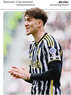  ?? LAPRESSE ?? Dusan Vlahovic, 24 anni, alla Juventus dal 2022