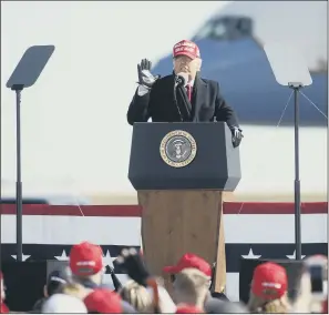  ?? PICTURE: GETTY ?? ELECTION APPEAL: Donald Trump at a campaign rally at Fayettevil­le, North Carolina.