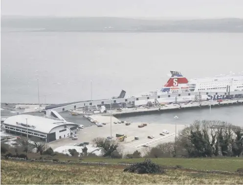  ?? ?? ↑ The new Stena Line Loch Ryan Port near Cairnryan in Scotland