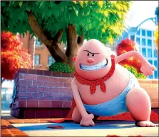  ??  ?? Dull-witted Captain Underpants (voice of Ed Helms) finally gets his own movie with David Soren’s animated feature Captain Underpants: The First Epic Movie.