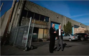  ?? CP PHOTO ?? Frank Gregus, left, and Maurice Hamilton are the owners of Pacific Breeze Urban Winery.