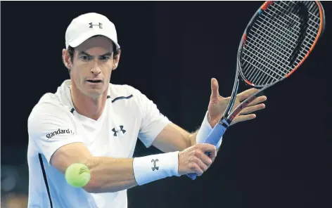  ??  ?? Andy Murray had his eyes on the prize in Beijing yesterday.