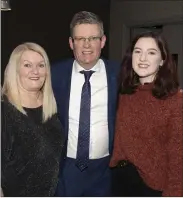  ??  ?? Outgoing Sligo County Councillor Hubert Keaney. with his wife Christina and daughter Cathy Keaney.