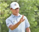  ?? SOOBUM IM/USA TODAY SPORTS ?? Si Woo Kim lines up a putt on the eighth hole during the first round Thursday.