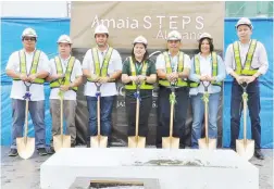  ??  ?? From left: MDC BuildPlus projectin-charge Venn Joseph Aranas, MDC BuildPlus Metro Manila Operation Center head Augusto Baet, MDC BuildPlus area manager Royce Regala, Amaia project developmen­t manager Cybill Samillano, Amaia technical unit manager Vic...