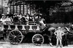  ?? Edward Iddon’s Charabanc circa 1910 parked in Derby Street West. ??