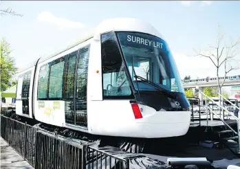  ?? MIKE BELL ?? TransLink is seeking to hike its borrowing limit to $5.5 billion from $4 billion to cover the $1.8-billion regional portion of capital investment­s of the 10-year transit plan.