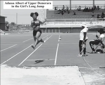  ?? ?? Adassa Albert of Upper Demerara in the Girl’s Long Jump